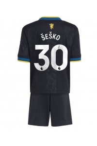 Manchester United Benjamin Sesko #30 Jalkapallovaatteet Lasten Kolmas peliasu 2025-26 Lyhythihainen (+ Lyhyet housut)
